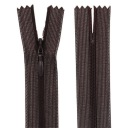 Zipsy KRYTÉ 70cm TMAVOHNEDÉ 1 ks.