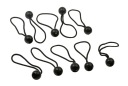 GUMOVÝ NAPÍNAČ S GUĽOU 10 ks ČIERNA 15 cm EXPANDER