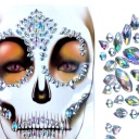 CRYSTALS BONECASE STICKERS SKULL makeup