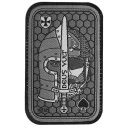 NÁŠIVKA NA VELCRO AKO SPADE VOJAK DEUS VULT ACE D M-TAC JACQUARD GREY