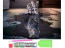 DIAMANTOVÁ MOZAIKA 5D obrázok mačka DIAMANTOVÁ VÝŠIVKA Tiger DIY lepenie
