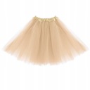 Tylová tutu sukňa 40 CM BÉŽOVÁ NAHÁ BAKALÁRSKA SUKŇA