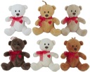 Maskot srdiečko medvedík 6 farieb - 13cm VALENTÍN