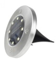 LED solárne stojace svietidlo GROUND CLAVO SLO-2 studená 6500K satén IP44