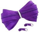 Špirálový zips 3 mm zips FIALOVÝ 1 meter + 2 zipsy