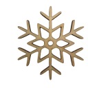 Drevená hviezda 6,5 ​​cm, preglejka, vianočný eko dekor