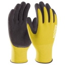 Nylon+latexové pracovné rukavice Ardon Petrax žlté 10
