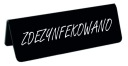 Stojan s potlačou DESINFECTED do reštaurácie
