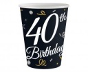 Papierové poháriky 40 Narodeniny 40 Narodeniny 200 ml 6 kusov TREBA dokončiť