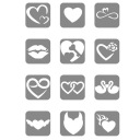 Glitter Tattoo Stencils Love Small