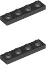 LEGO Tanier 1x4 Čierna 371026 3710 - 2 ks