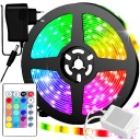 SMD 2835 LED PÁS VODEODOLNÉ FAREBNÉ RGB 5M LED + DIAĽKOVÉ NAPÁJANIE