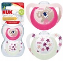 NUK SILIKÓNOVÉ SOATKY ANATOMICAL STAR NIGHT 18-36M 2KS + PUZDRO