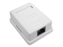 Zásuvka 1x RJ45/8P8C UTP cat.5E povrchové LSA kontakty
