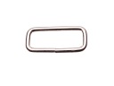 Kožený rámový obdĺžnik 30 / 10 / 3 mm strieborný, 10 kusov