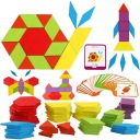 DREVENÉ BLOKY MONTESSORI PUZZLE 155 kusov