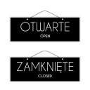 Laminovaný nápis OTVORENÉ ZATVORENÉ-OTVORENÉ/ZATVORENÉ