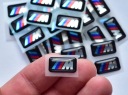1x BMW M M Performance Package, nálepka s logom na chrómové disky 17x9 mm