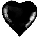 Fóliový balón BLACK BLACK HEART 45 cm