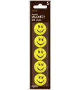 Magnetky 5 ks, žlté smajlíky 30 mm GRAND smile