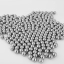 Ložiskové guľôčky do prakov, 9,5 mm, oceľové, kovové, oceľové strelecké guľky