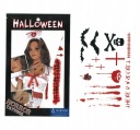 HALLOWEENSKÉ VODNÉ TETOVANIE, UMÝVAJÚCE, RÔZNE VZORY