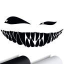NÁLEPKA na auto Strašidelný úsmev SMILE Monster Ghost 15x7,5