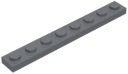 LEGO TANIER 1X8 TMAVO SIVÁ 3460