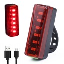 LED ZADNÁ BICYKLE LAMPA USB OSVETLENIE NA BICYKEL