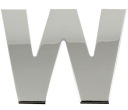Nálepka Emblém Chrome 3D Číslo Písmeno Písmeno W