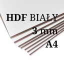 HDF Biela - 3mm - A4 297x210mm - 10 kusov