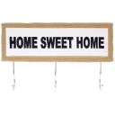 Nástenný vešiak na šaty s nápisom HOME SWEET