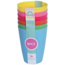 6x PLASTOVÉ opakovane použiteľné turistické piknikové poháre, sada 280 ml pohárov