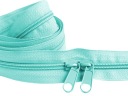 Špirálová páska na zips 5 mm zips na meter MINT 1 meter + 2 zipsy