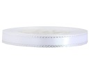 Saténová stuha Silver Stripes, 1cm/27mb, 3 farby na výber