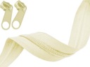 Zipsová páska 3mm SPIRAL ECRU Zips 2m + 4 zipsy