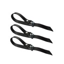 3x Popruh na zapínanie s prackou 35 cm, čierny
