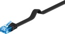 LAN Patchcord kábel CAT 6A U/UTP FLAT čierny 2m