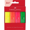 Fluo 1546 Faber-Castell Highlighters 4 farby kartónové puzdro