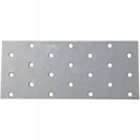 Perforovaný oceľový plech 6 cm x dĺžka 14 cm, hrúbka 2 mm