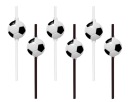 Papierové slamky Futbal 6 kusov Narodeniny