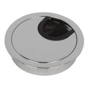 Kovová káblová priechodka, lesklý chróm, priemer 60mm