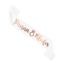 Nevesta Sash Hen Party Biele Rose Gold Team Nevesta do 160 cm
