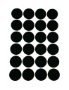 Samolepiace plstené podložky čierne ⌀22mm 24 ks
