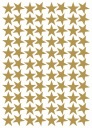 STARS Nálepky Hviezdy 3cm 88ks ZLAT