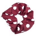 SCRUNCHIES gumička do vlasov s bodkami, ČERVENÁ