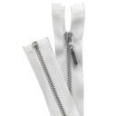 TENKÝ KOVOVÝ Zips VT0 50 cm STRIEBORNÝ 1 ks.