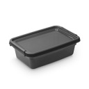 Box Plastová nádoba s krytom BaseStore Organizer čierny 3 l