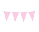 Girlanda pre dievča Dekorácia Vlajky Svetloružová 30 x 20 cm 10 m
