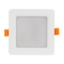 Štvorcový zapustený stropný panel 9W 230V biely